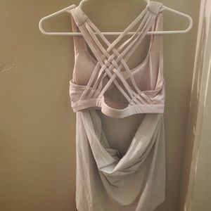Lululemon Tank - whitish gray/pale pink. Small